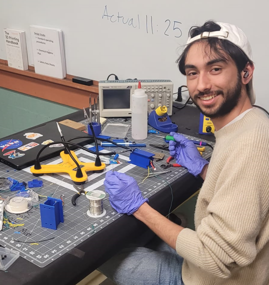 Battery soldering work for the UWB localization hardware